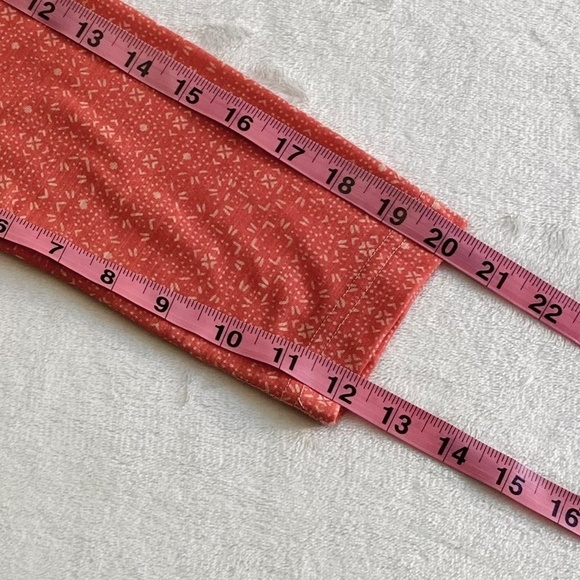 L.L. Bean Streamside Tee, Three-Quarter-Sleeve Splitneck, Coral/Orange Petite XS - Picture 8 of 10